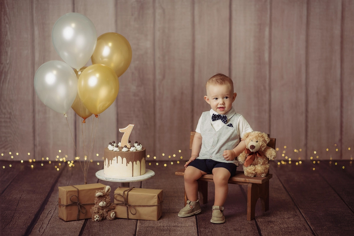 Narozeninové foto - retro balónky